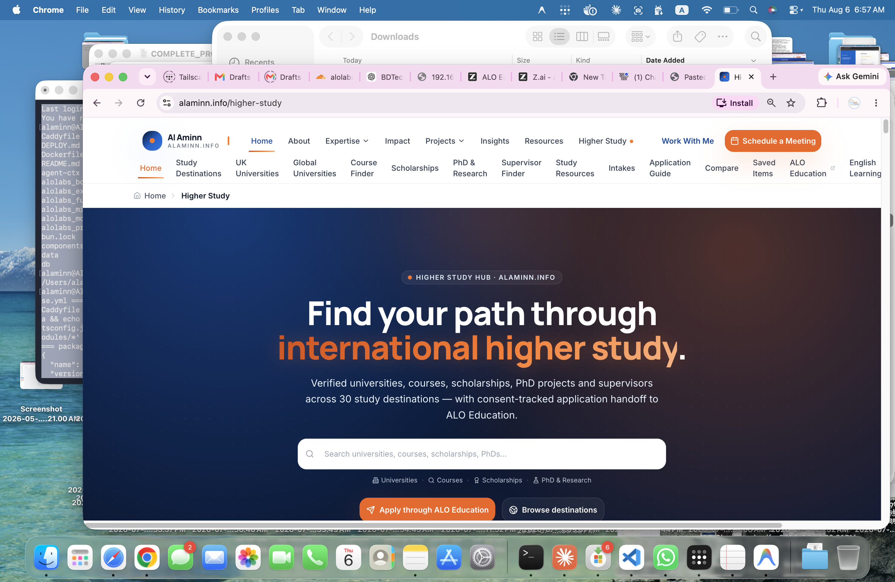 Project dashboard screenshot